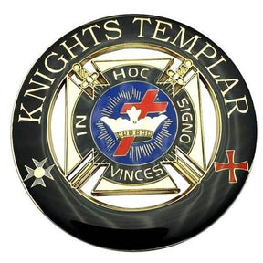 Knights Templar Car Emblem - (In Hoc In Signo Vinces) Medallion - Bricks Masons