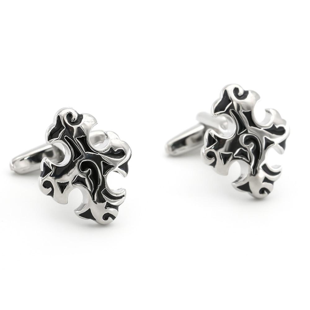 Knights Templar Cufflink - Medieval Motif Cross - Bricks Masons