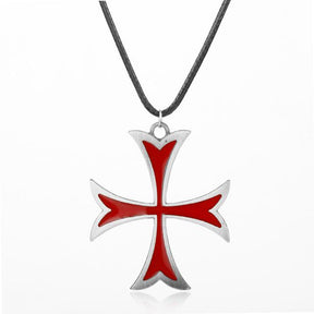 Knights Templar Commandery Necklace - Medieval Cross - Bricks Masons