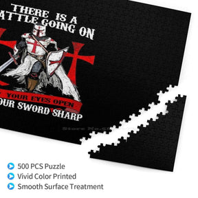 Knights Templar Puzzle - Shield and Armor Jigsaw - Bricks Masons