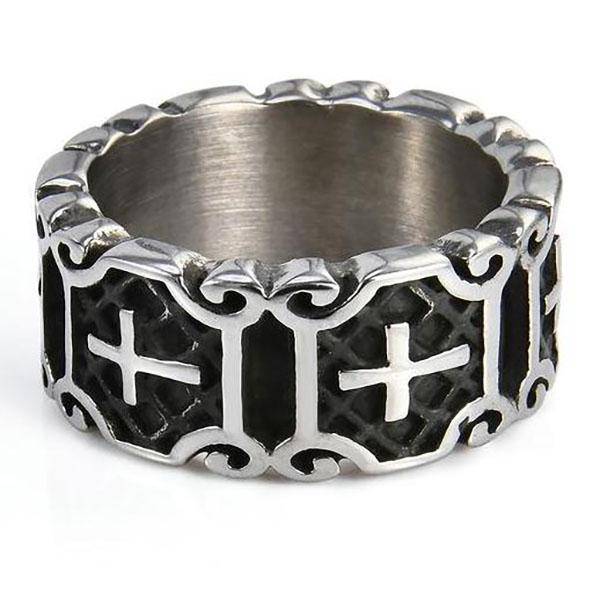 Knights Templar Ring - Band Medieval - Bricks Masons