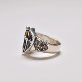 Knights Templar Ring - Silver Zinc Alloy Templar Sword & Shield