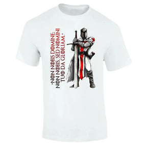 Knights Templar T-Shirt - Cotton Short Sleeve O-Neck Templar Knight - Bricks Masons
