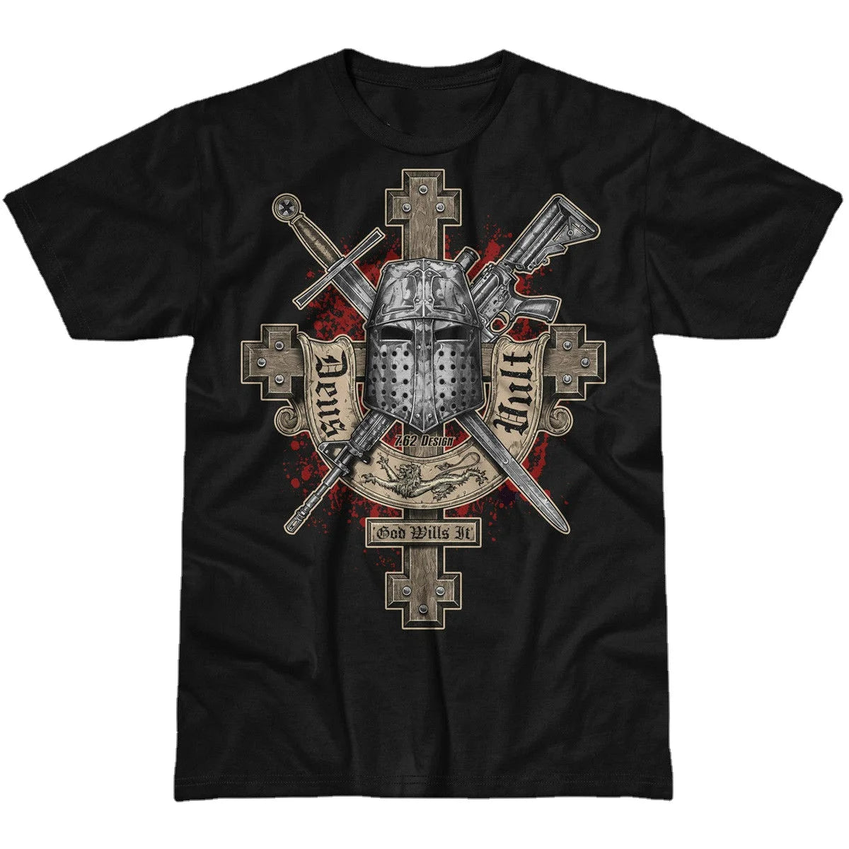 Knights Templar T-shirt - Deus-Vult (God Wills It) - Bricks Masons