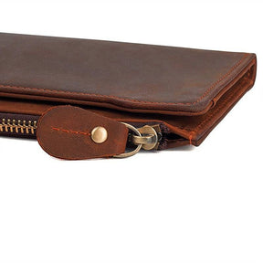 Knights Templar Wallet - Genuine Brown Leather - Bricks Masons
