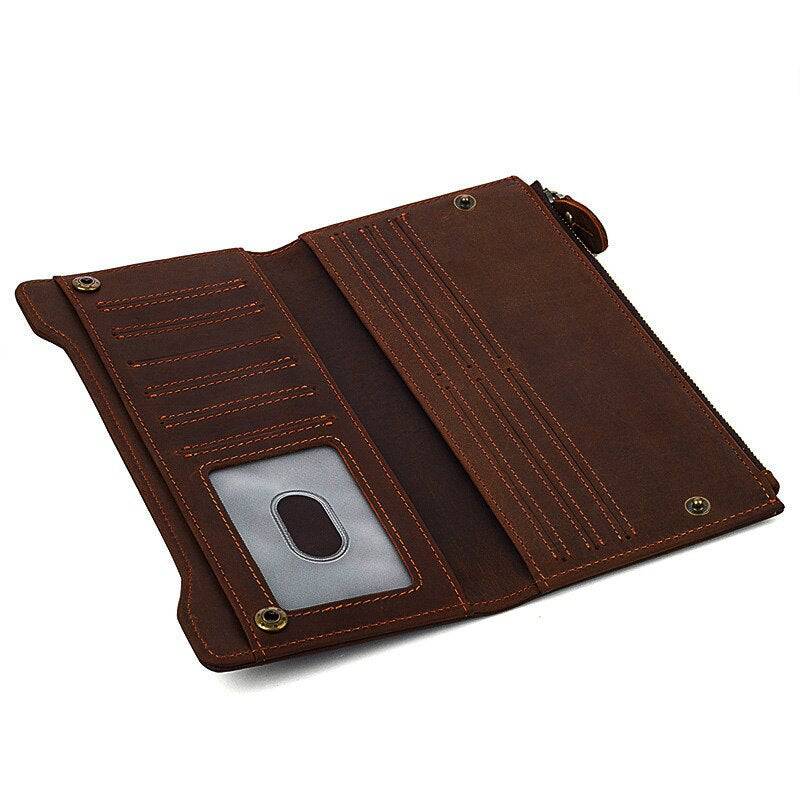 Knights Templar Wallet - Genuine Leather Crusader Cross - Bricks Masons