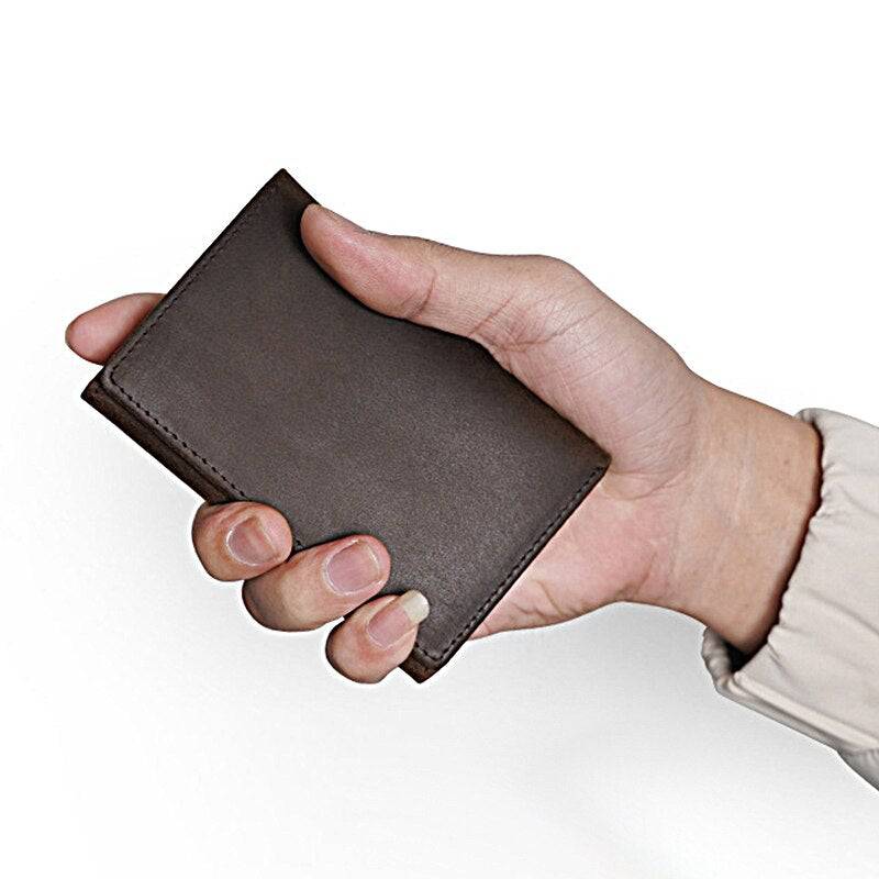 Knights Templar Wallet - Genuine Leather Crusaders & Credit Card Holder Dark Brown - Bricks Masons