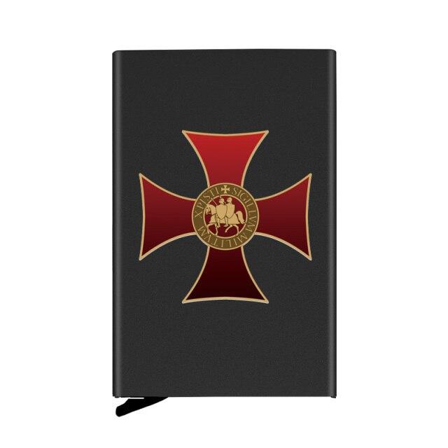 Knights Templar Wallet - Pop Up & Credit Card Holder Metal (5 colors) - Bricks Masons