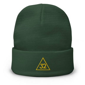 32nd Degree Scottish Rite Beanie - Golden Embroidery