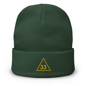 33rd Degree Scottish Rite Beanie - Golden Embroidery