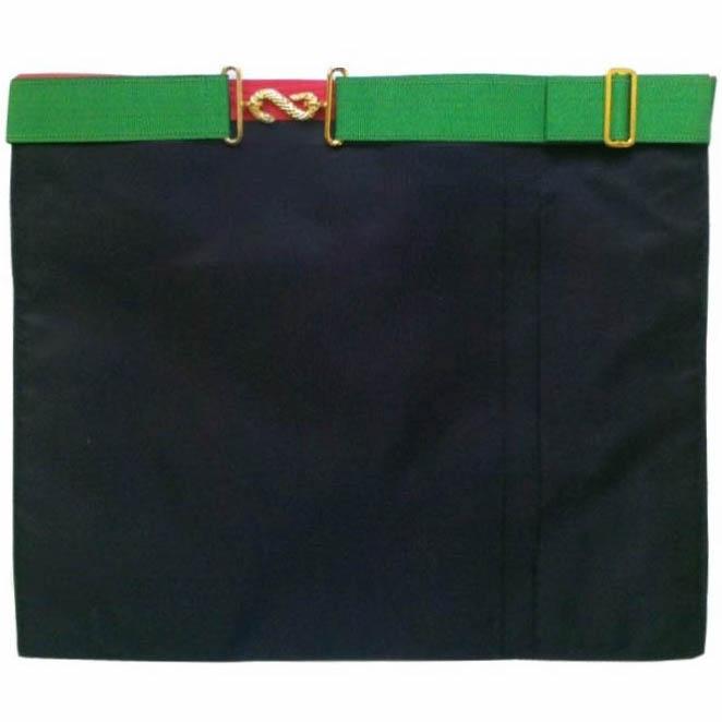 Knights of St. Andrew Scottish Rite Apron - White, Green & Red Moire