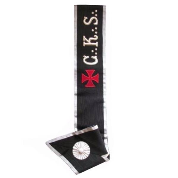 30th Degree Scottish Rite Collar - CKS Black Moire