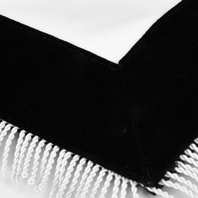 Master Mason Blue Lodge Apron - Black Velvet With Silver Machine Embroidery - Bricks Masons