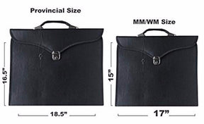Master Mason Blue Lodge Apron Case - Blue Leather MM, WM, Provincial - Bricks Masons