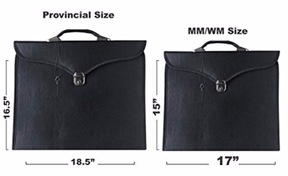 Master Mason Blue Lodge Apron Case - Blue Leather MM, WM, Provincial - Bricks Masons