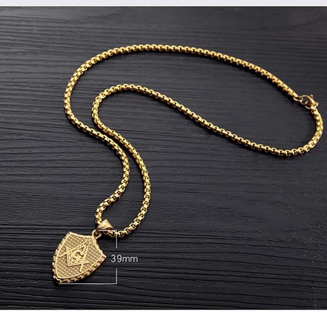 Master Mason Blue Lodge Necklace - Multiple Colors Shield - Bricks Masons
