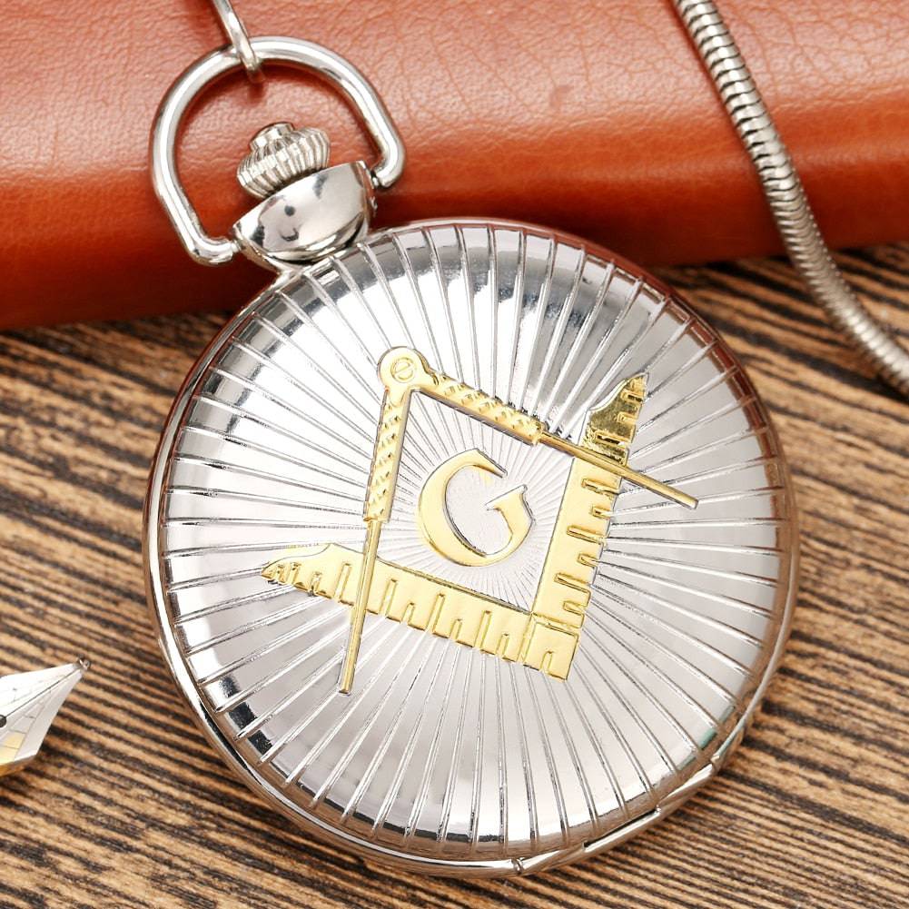 Master Mason Blue Lodge Pocket Watch - Variety of Square and Compass G - Bricks Masons