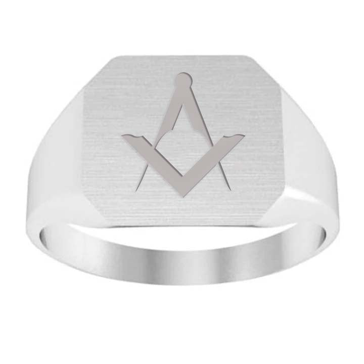 Master Mason Blue Lodge Ring - Sterling Silver - Bricks Masons