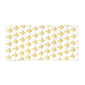 Master Mason Blue Lodge Beach Towel - Gold - Bricks Masons