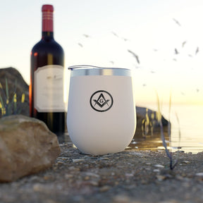 Master Mason Blue Lodge Vacuum Cup - Square & Compass G Various Colors - Bricks Masons