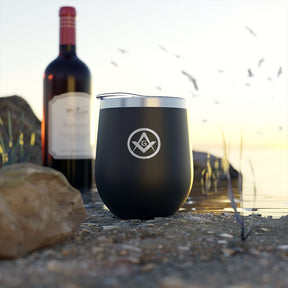Master Mason Blue Lodge Vacuum Cup - Square & Compass G Various Colors - Bricks Masons