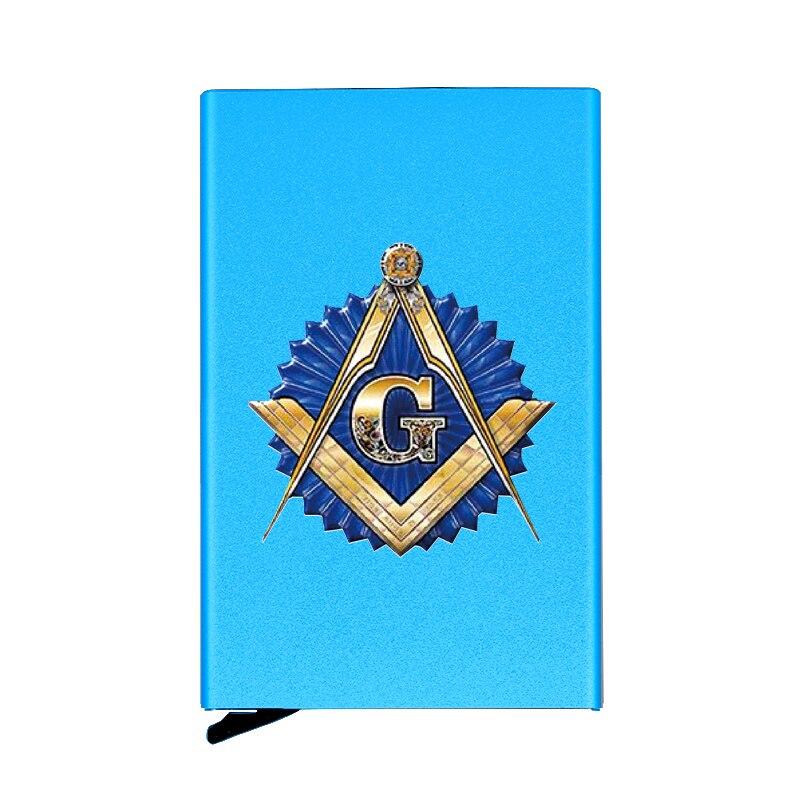 Master Mason Blue Lodge Wallet - Automatic Pop-up Credit Card - Bricks Masons