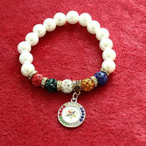 OES Bracelet - White Zinc Alloy - Bricks Masons