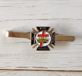 Knights Templar Tie Bar - Classic Cross Crown Gold - Bricks Masons