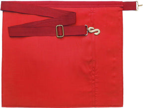Past High Priest Royal Arch Chapter Apron - Red with Triple Tau Insignia - Bricks Masons