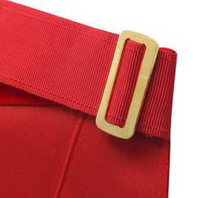 Past High Priest Royal Arch Chapter Apron - Red with Triple Tau Insignia - Bricks Masons