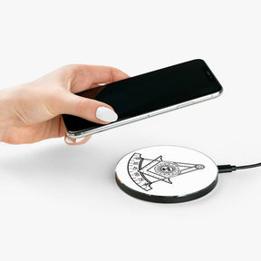 Past Master Blue Lodge Wireless Charger - Black & White - Bricks Masons