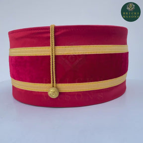 Royal Arch Chapter Crown Cap - Red Triple Tau Insignia