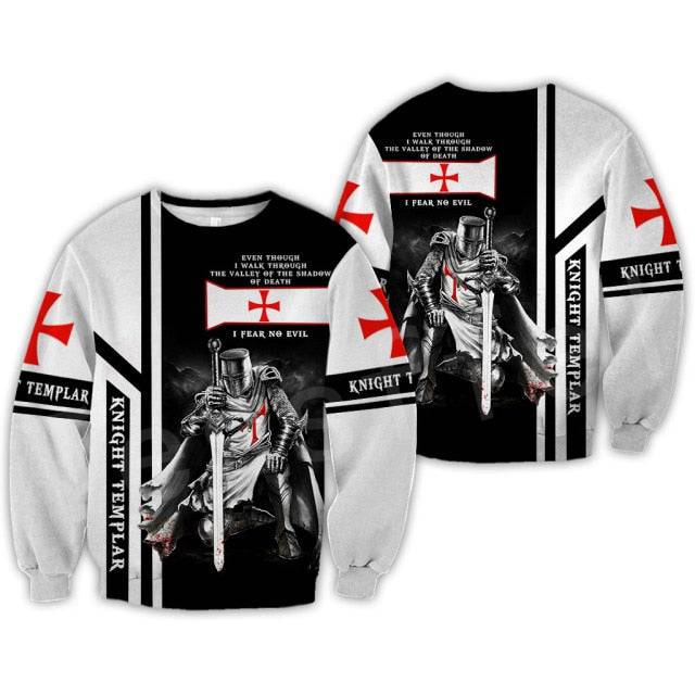 Knights Templar Commandery Hoodie - 3D Print Armor , Sweatshirts & Zipper