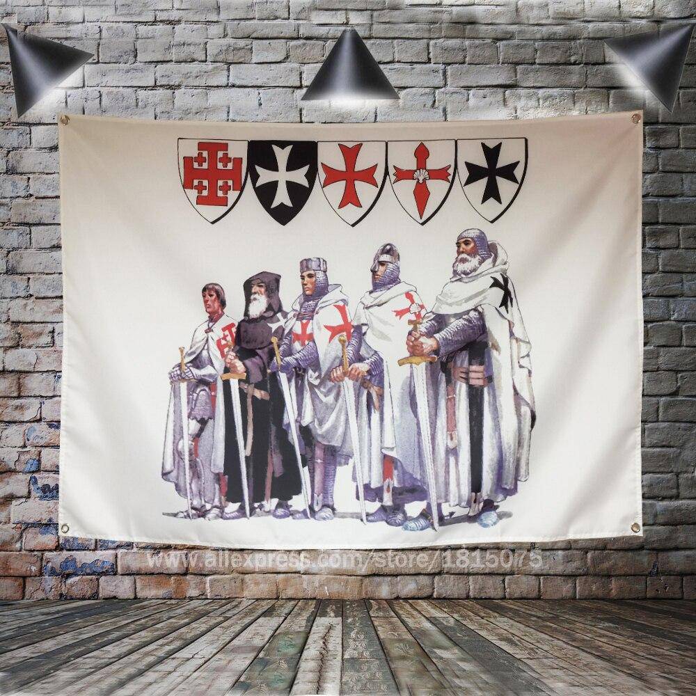 Knights Templar Commandery Flag - Warriors White