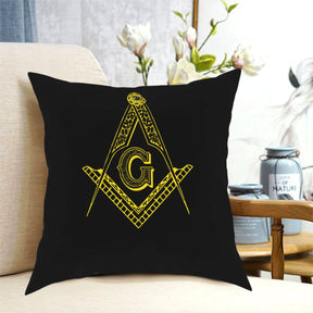 Master Mason Blue Lodge Pillowcase - Square and Square G Black