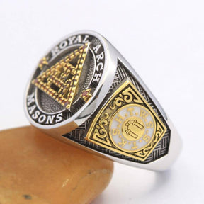 Royal Arch Chapter Ring - Triple Tau Sterling Silver