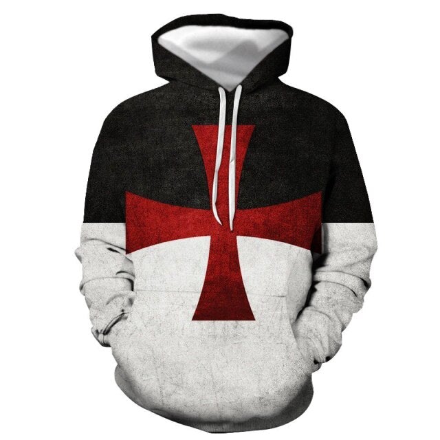 Knights Templar Commandery Hoodie - asual 3D Printed - Bricks Masons