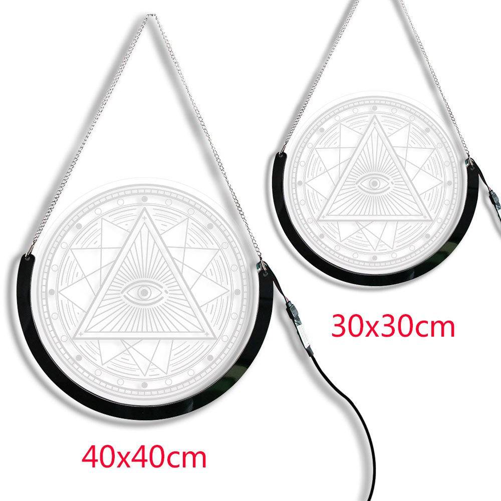 Eye Of Providence LED Sign - Round LED Wall art