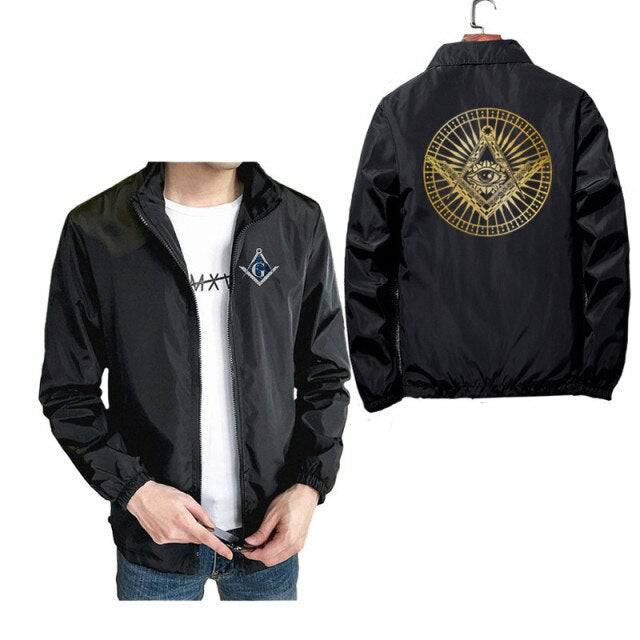 Master Mason Blue Lodge Jacket - Compass And Square All Seeing Eye (Multiple Colors)