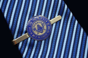 Master Mason Blue Lodge Tie Bar - Pearl River Lodge NO.3