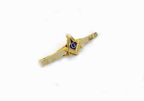 Master Mason Blue Lodge Tie Bar - Golden Square and Compass G