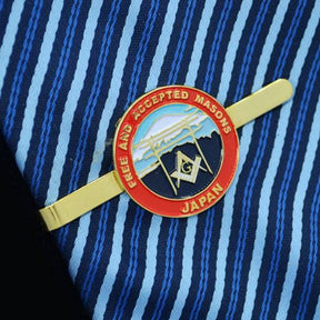 Master Mason Blue Lodge Tie Bar - FREE AND ACCEPTED MASONS Japanese Shrine Torii