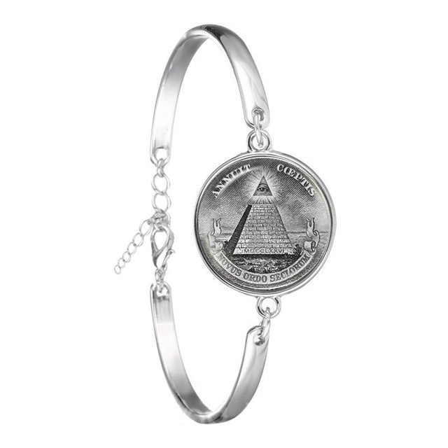 Master Mason Blue Lodge Bracelet - Annuit Coeptis Sign - Bricks Masons