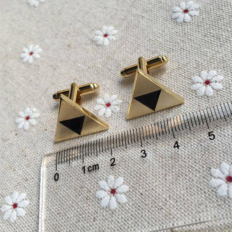 Masonic Cufflink - Black Golden Triangle