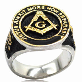 Master Mason Blue Lodge Ring - Square and Compas G VIRTUS JUNXIT MORS NON SEPARABIT