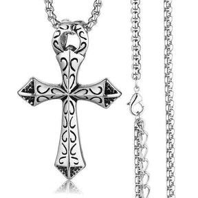 Knights Templar Commandery Necklace - Silver Metal With Chain