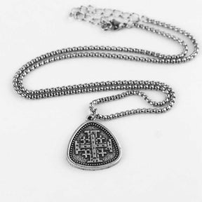 Knights Templar Commandery Necklace - Silver Jerusalem Cross Various Chain Lenghts