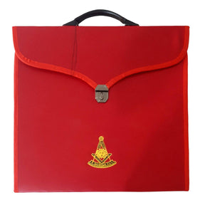 Past Master Blue Lodge Apron Case - Red Leather Different Sizes MM, WM, Provincial