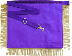 Past Illustrious Master Council Apron - Purple with Fringe Tassels