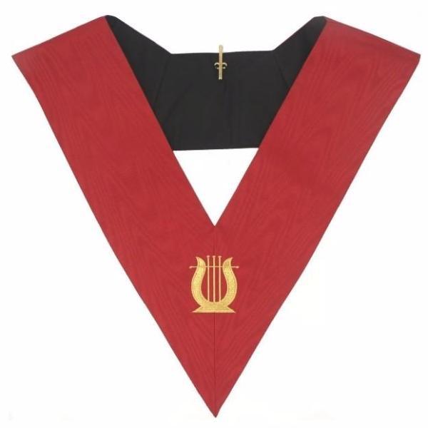 Musician 18th Degree Scottish Rite Collar - Red Moire